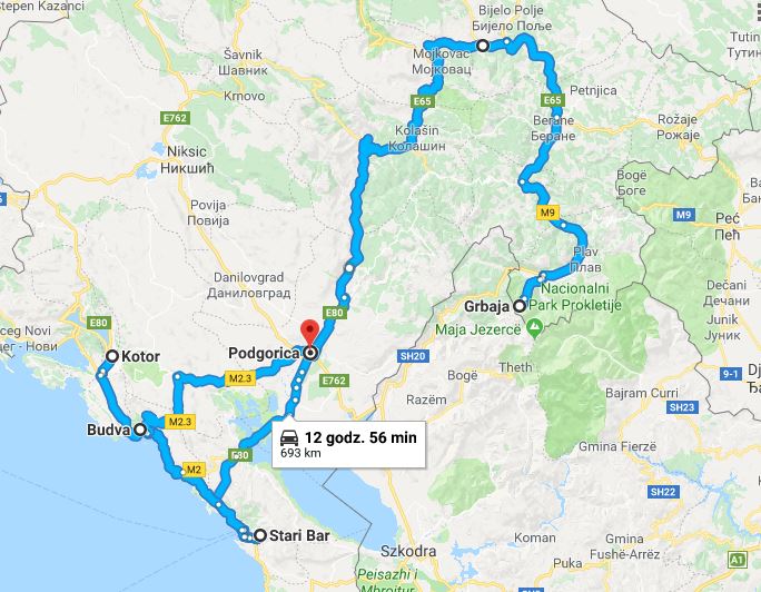 wycieczka Czarnogóra komunikacja publiczna
