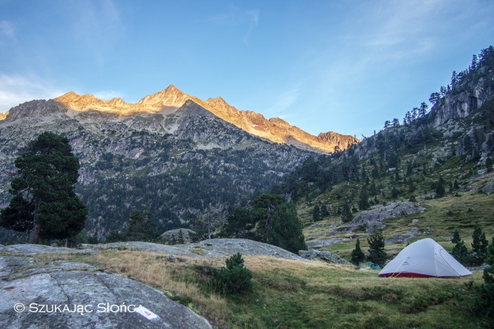 Pireneje namiot biwak Wallon Marcadau