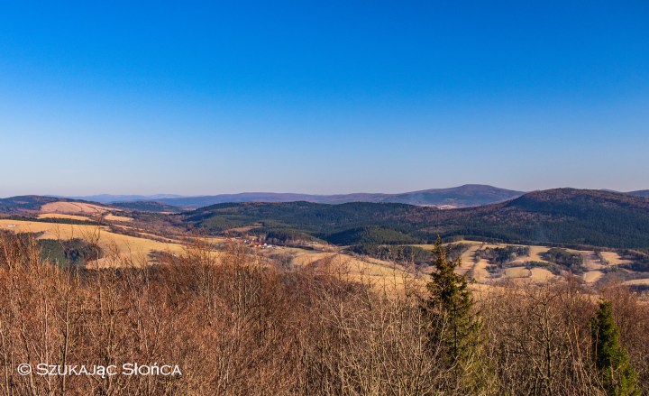 Cergowa, wieża widokowa, Beskid Niski, GSB