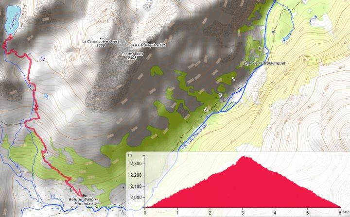 Lac Nere Pireneje szlak Marcadau