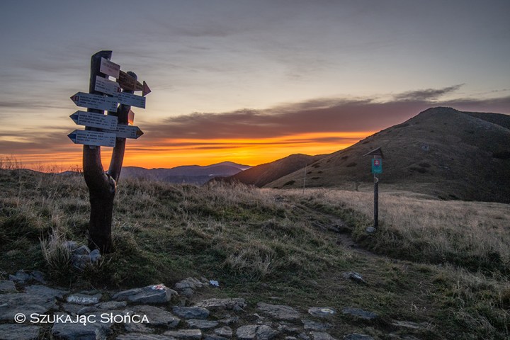 Niżne Tatry,. Chata Stefanika wschód słońca